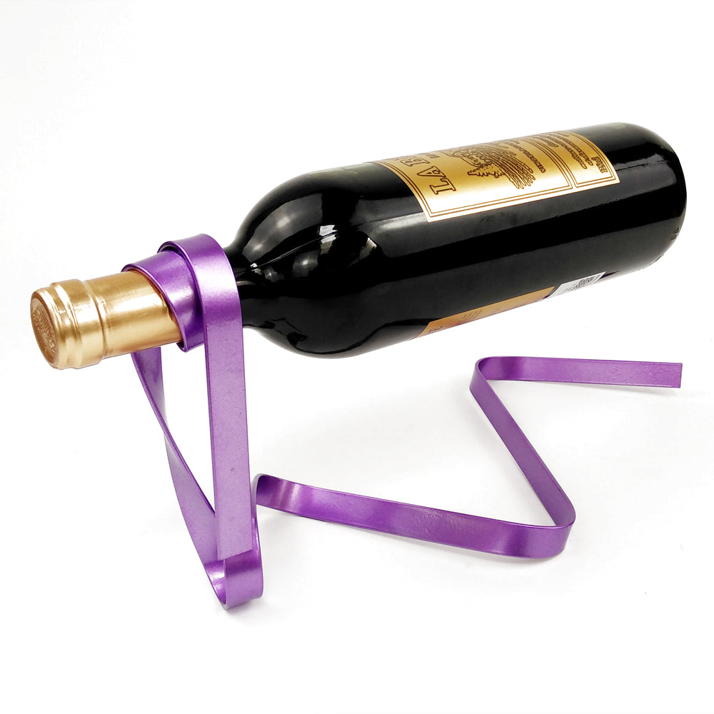 Metal Ribbon Wine Rack