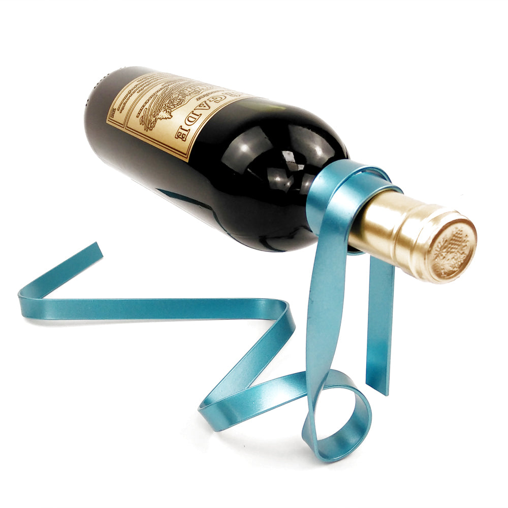 Metal Ribbon Wine Rack